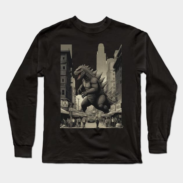 Godzilla Long Sleeve T-Shirt by ahmadist